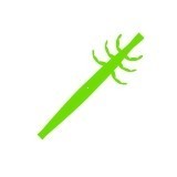 Realistic Caddisfly Larvae Legs and Back Bodies<br /> Green CLBB-3-G