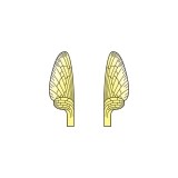 Realistic Mayfly Wings<br /> Yellow MW-2-Y 
