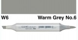Warm Grey 6 Marker SKETCH with double pointed rechargeable with indelible ink